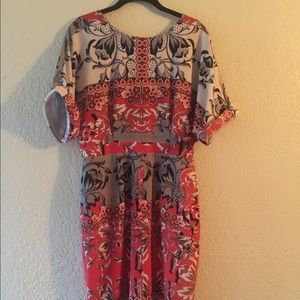 ASOS print bar wing midi dress